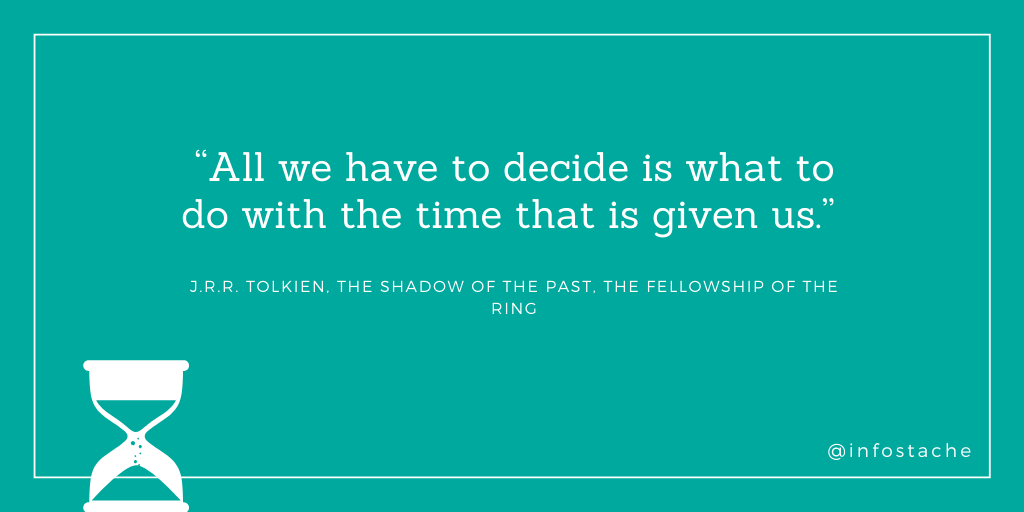 All we have to do is decide what to do with the time that is given to us - J.R.R. Tolkien quote